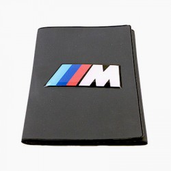 Porte-carte grise BMW Motor Sport avec son logo en relief (3D)