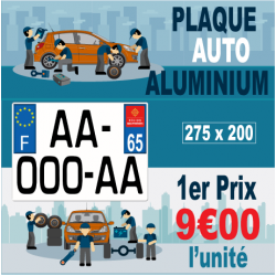 Plaque standard 1er Prix en Aluminium 275x200 mm (format carré)