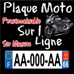 Plaque moto PLEXIGLAS®  (immatriculation sur 1 ligne)